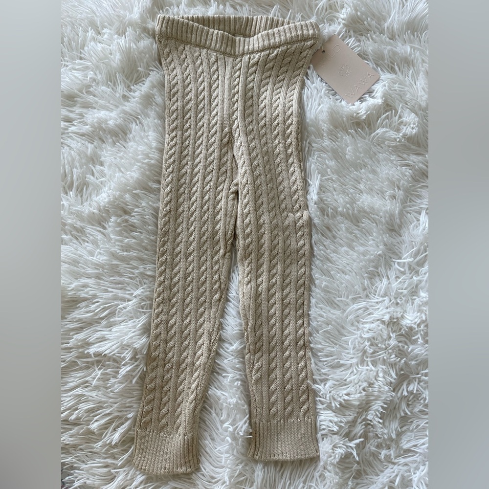 Wild Wawa NWT cotton cable net leggings made in Peru